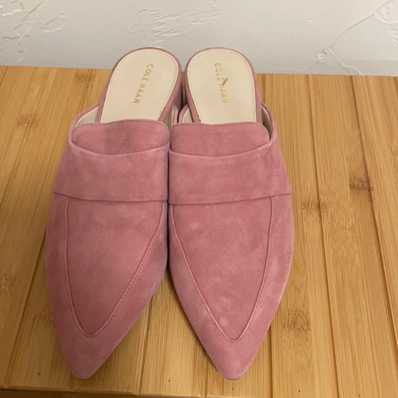 Marlee Suede Point-toe Mules In Rose - Picture 2 of 8